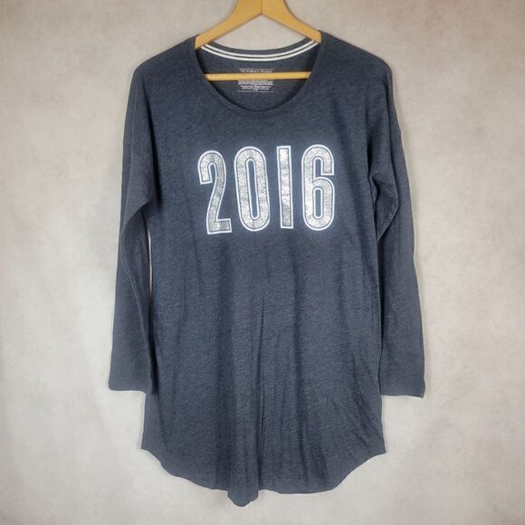 Victoria's Secret 2016 Long Sleeve Gray Top Tunic Size Small - Picture 1 of 4